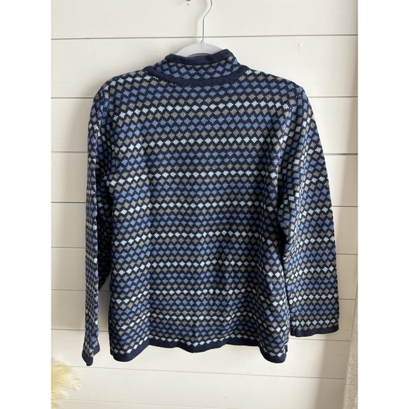 THE TOG SHOP Cardigan Sweater Women Large Bluish Gray Blue Full Zip - Picture 5 of 9